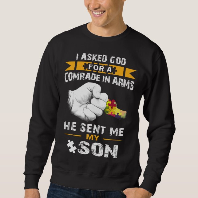 Autism Grandson Autism Awareness Men Women Grandpa Sweatshirt (Front)