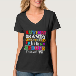 Autism Grandy People Look Up Their Heroes Autism S T-Shirt