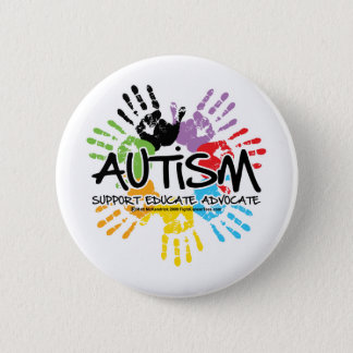 Autism Handprint Button