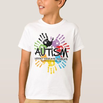 Autism Handprint T-shirt by fightcancertees at Zazzle