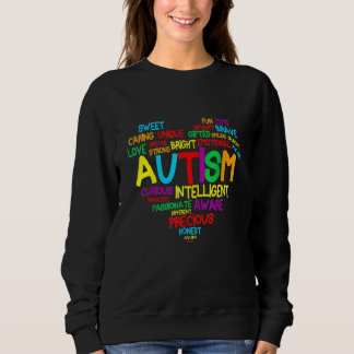 Autism Heart Autism Awareness P Roud Autism Mom  F Sweatshirt