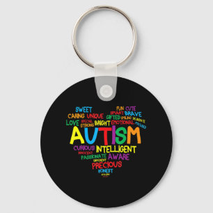 Autism Heart Autism Awareness proud Autism Mom Gif Keychain