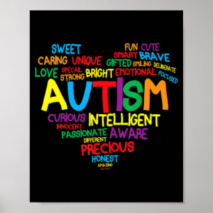 Autism Heart Autism Awareness proud Autism Mom Gif Poster