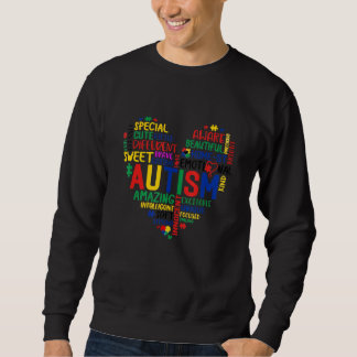 Autism Heart Autism Awareness Proud Autism Mom Sweatshirt