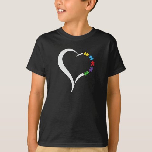 Autism Heart Awareness Women Puzzle Disorder Gift T_Shirt