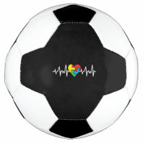 Autism Heart Beat Autism Awareness Day Soccer Ball