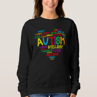Autism Heart Proud Autism Mom  Family Autism Aware Sweatshirt