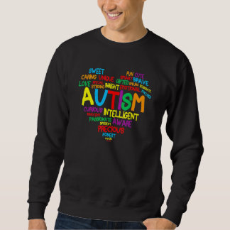 Autism Heart Proud Autism Mom  Family Autism Aware Sweatshirt