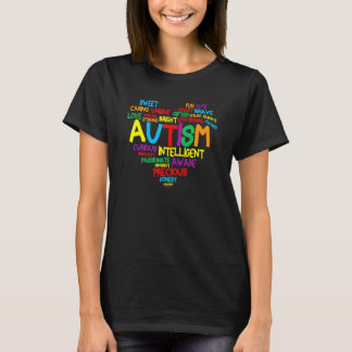 Autism Heart Proud Autism Mom  Family Autism Aware T-Shirt