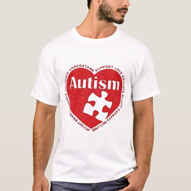 Autism Heart T-Shirt (Front)