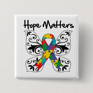 Autism Hope Matters Pinback Button