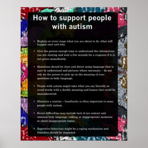 Autism How To Support Some With Autism Poster