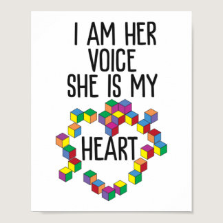 Autism I Am Her Voice She Is My Heart  Awareness Poster