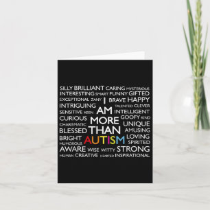 Autism I Am More Than Autism  Card