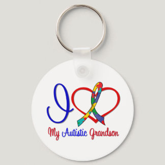 Autism I Love My Autistic Grandson Keychain