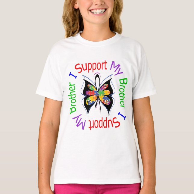 Autism I Support My Brother T-Shirt (Front)