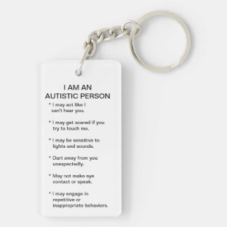 Autism ID Key chain
