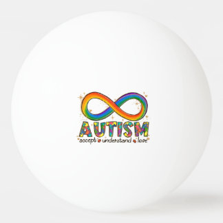 Autism Infinity Symbol Accept, Understand, Love Ping Pong Ball