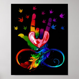 Autism Infinity Symbol Asl Hand Sign Language Teac