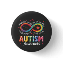 Autism Infinity Symbol Autism Awareness Month  Button