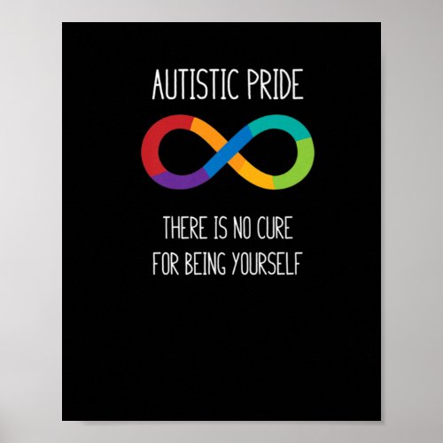 Autism Infinity Symbol Neurodiversity T Shirt Poster