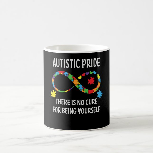Autism Infinity Symbol Pride Heart Awareness Coffee Mug (Center)