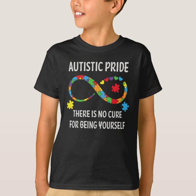 Autism Infinity Symbol Pride Heart Awareness T-Shirt (Front)
