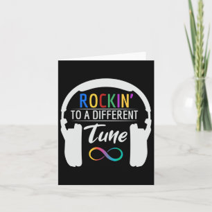 Autism Infinity Symbol Rockin To A Different Tune  Card