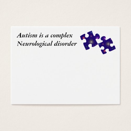 Autism Information Card- Customizable Business Cards