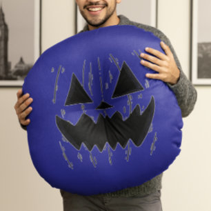 Autism-Inspired Jack-o’-Lantern Halloween Round Pillow