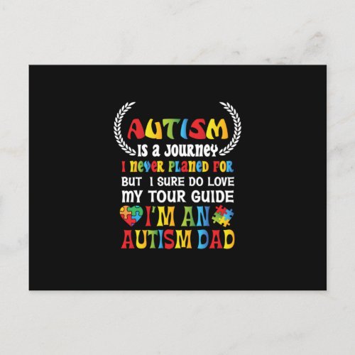 Autism Is A Journey I Never Planed For But I Sure Invitation Postcard