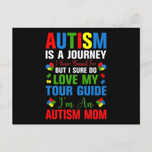Autism Is A Journey I Never Planned For But I Sure Announcement Postcard