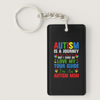 Autism Is A Journey I Never Planned For But I Sure Keychain