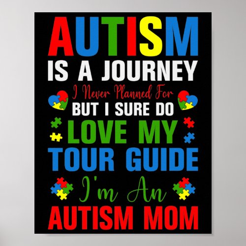 Autism Is A Journey I Never Planned For But I Sure Poster