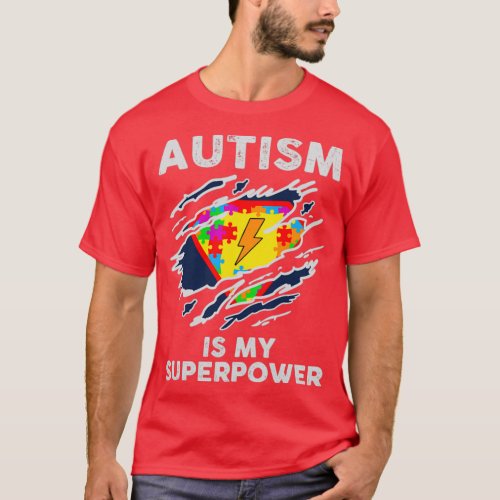 Autism is My Super Power Autism Day s  T_Shirt