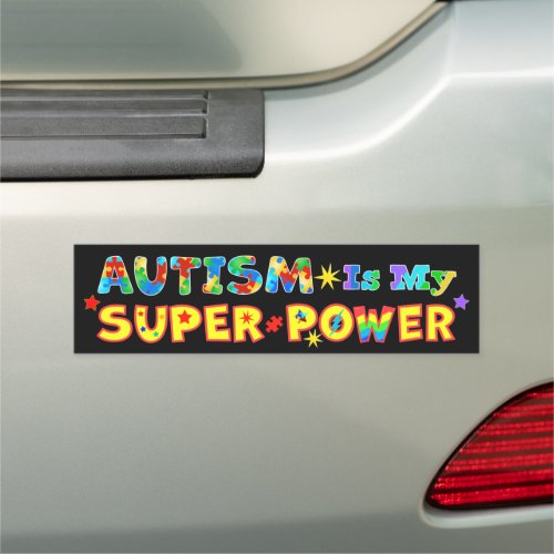 Autism Is My Super Power Car Magnet