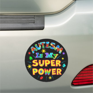 Autism Is My Super Power Car Magnet