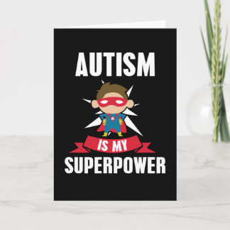 Autism is My Super Power Superhero Awareness Card