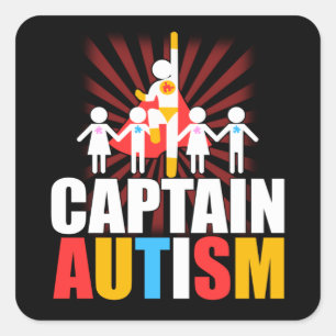 Autism is My Super Power Superhero Awareness Square Sticker