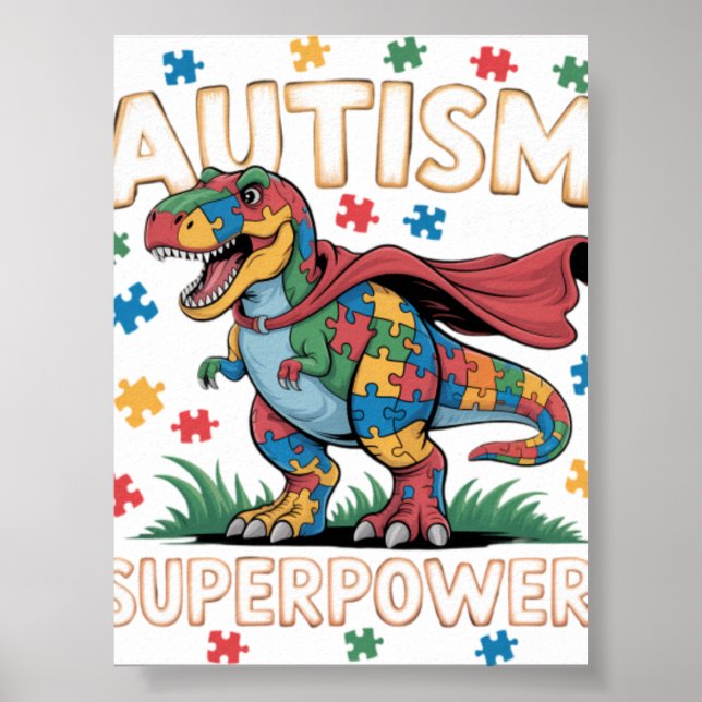 Autism is my Superpower Autism Awarenes Poster (Front)
