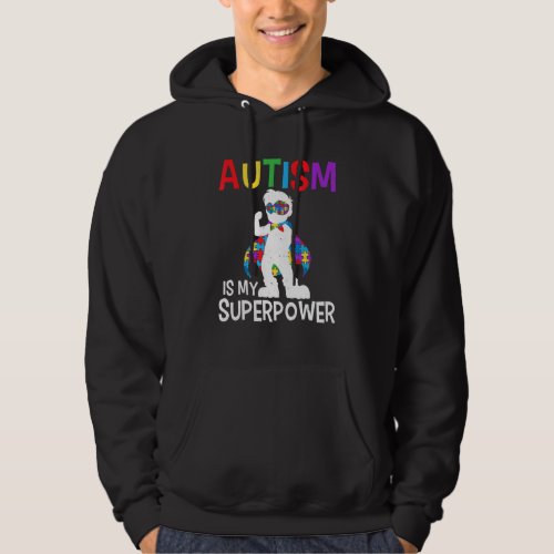 Autism Is My Superpower Autism Awareness Color Puz Hoodie