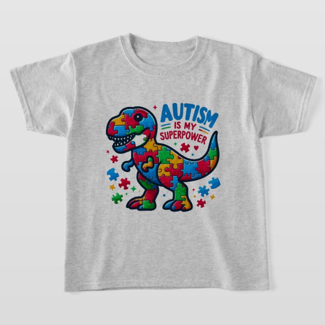 Autism Is My Superpower Kids' T-Shirt (Laydown)