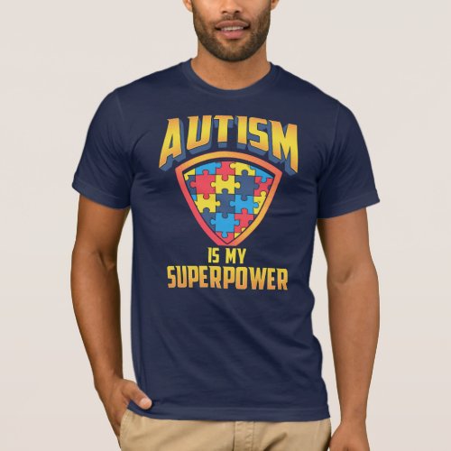 Autism Is My Superpower Puzzle Awareness T_Shirt