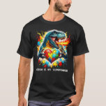 Autism Is My Superpower Puzzle Dinosaur Autism Awa T-Shirt