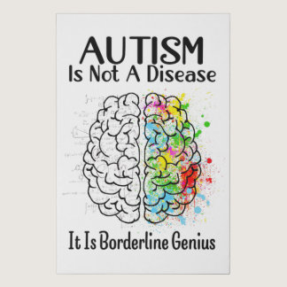 Autism Is Not A Disease It Is Borderline Genius Ho Faux Canvas Print