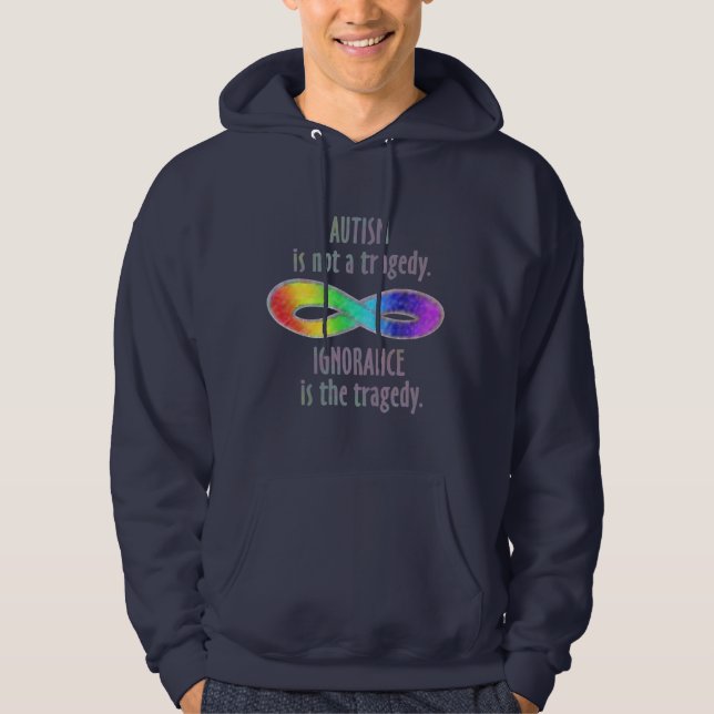Autism is Not a Tragedy Dark Hoodies (Front)