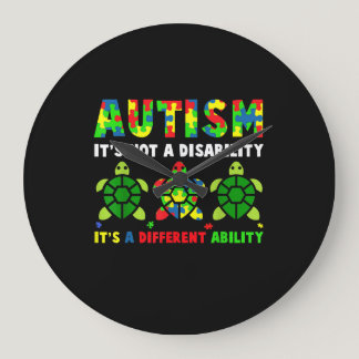 Autism Its Not A Disability Autism Awareness Large Clock