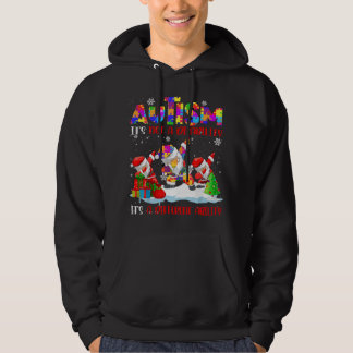 Autism It's Not A Disability Dabbing Santa Christm Hoodie