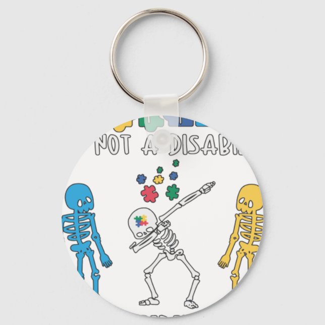 Autism It's Not a Disability, It's a Different Abi Keychain (Front)