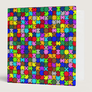 Autism jigsaw 3 ring binder